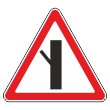 Дорожный знак 2.3.5 «Примыкание второстепенной дороги слева» (металл 0,8 мм, II типоразмер: сторона 900 мм, С/О пленка: тип Б высокоинтенсив.)